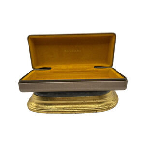 BVLGARI Clamshell Eye Or Sun Golden Tan Glasses Case Only